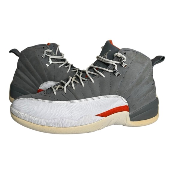 Nike Air Jordan 12 Retro Cool Grey Team Orange 2012 Sz 12 130690-012 Sneakers OG - Picture 1 of 14